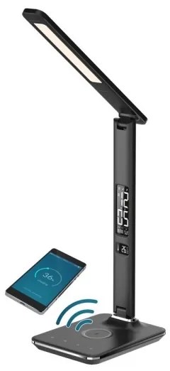 Brilagi-LED Lampă LED reglabilă REGINA, cu încărcare wireless, 8,5W, 230V, neagră