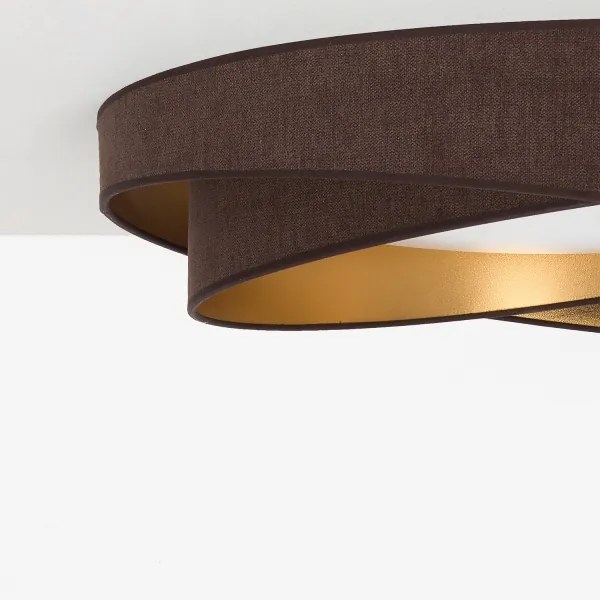 BRILAGI - Lampă de tavan LED VELVET TWIST LED/24W/230V 4000K Ø 55 cm maro/auriu