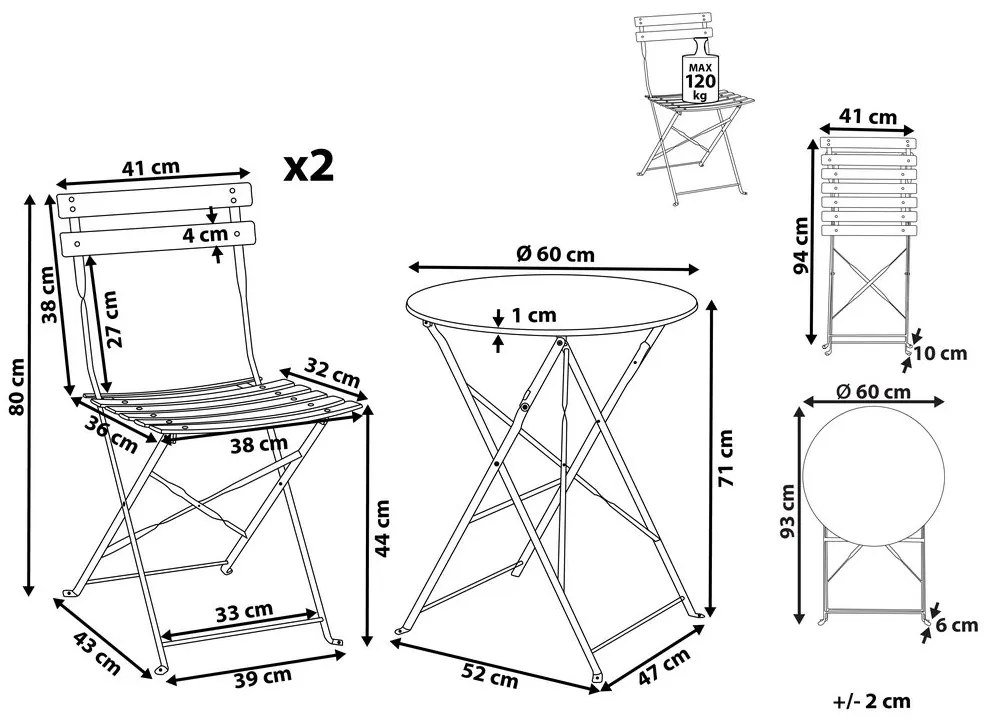 Set pentru grădină FLORI (roșu) (pentru 2 persoane). 1022892