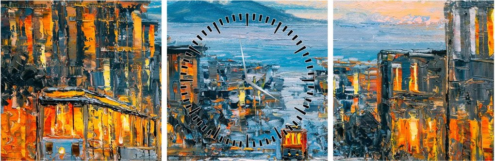 Tablou - Telecabină, San Francisco (cu ceas) (90x30 cm)
