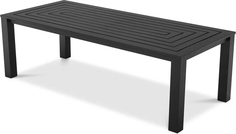 Masa design LUX din aluminiu Vistamar negru, 240x105cm 115001 HZ