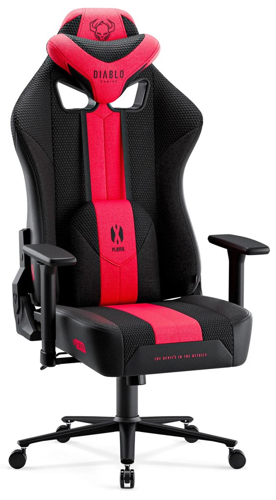 Scaun gaming Diablo X-Player 2.0 din material King Size: Crimson-Antracit