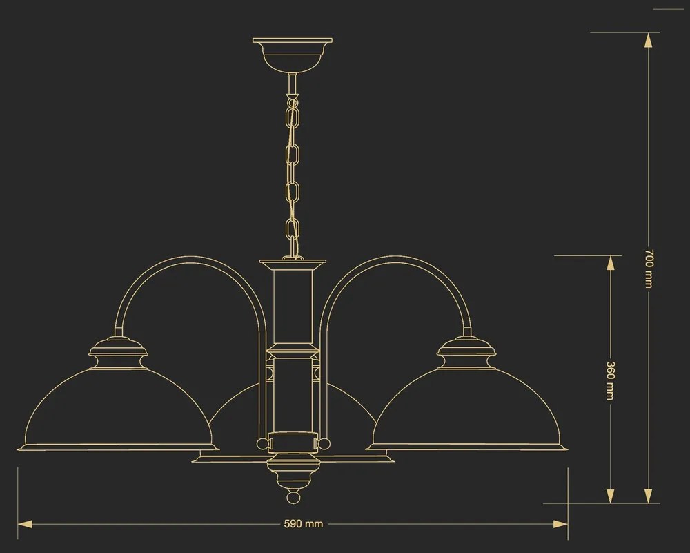 Lustra design clasic realizata manual Lido, 3L