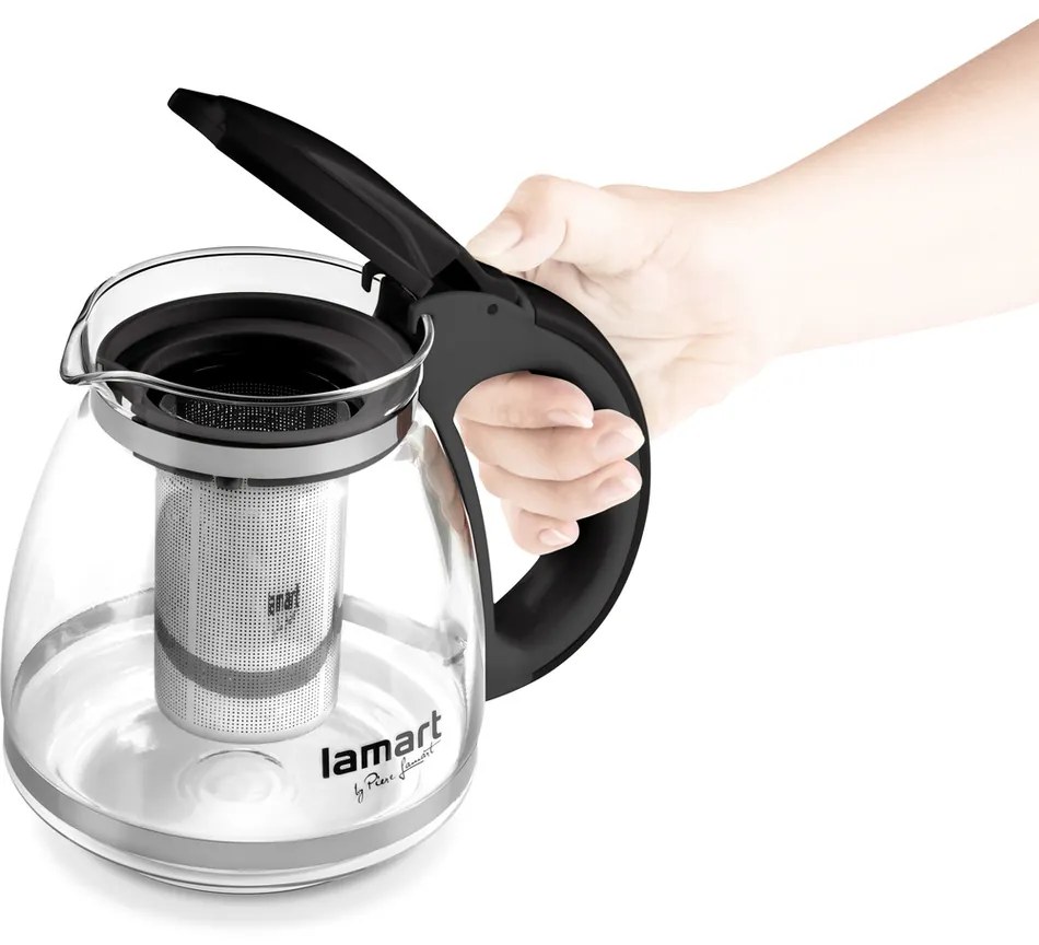 Ceainic Lamart LT7027 Verre 1,5 l, negru, 1,5 l