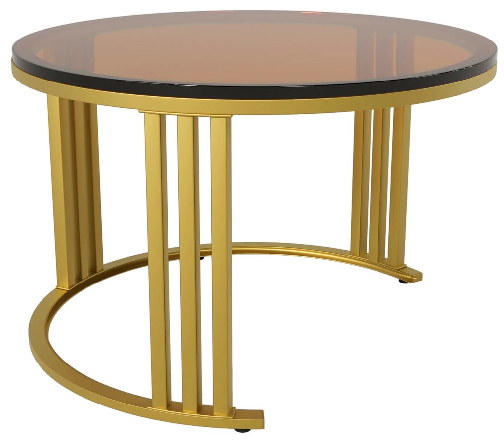 Măsuță de cafea 2-în-1 Rotundă din MDF, Negru | Aosom Romania