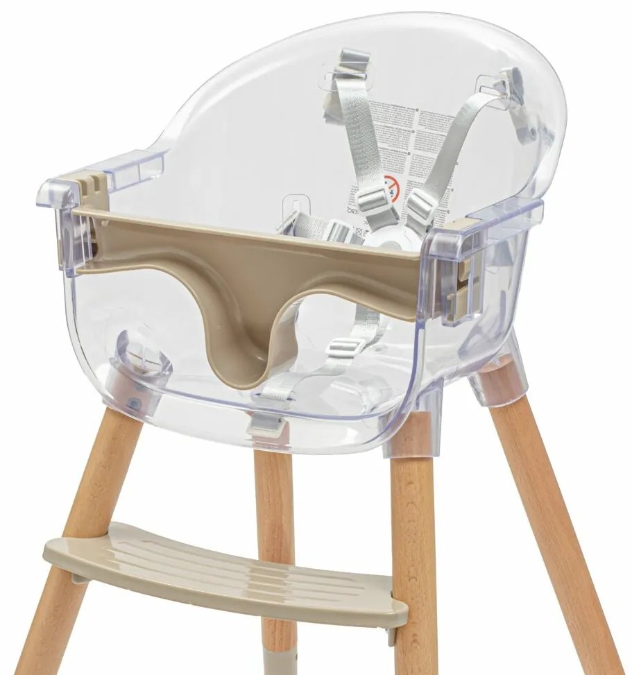 Scaun de masă pentru copii Baby Mix Ingrid wooden, bej
