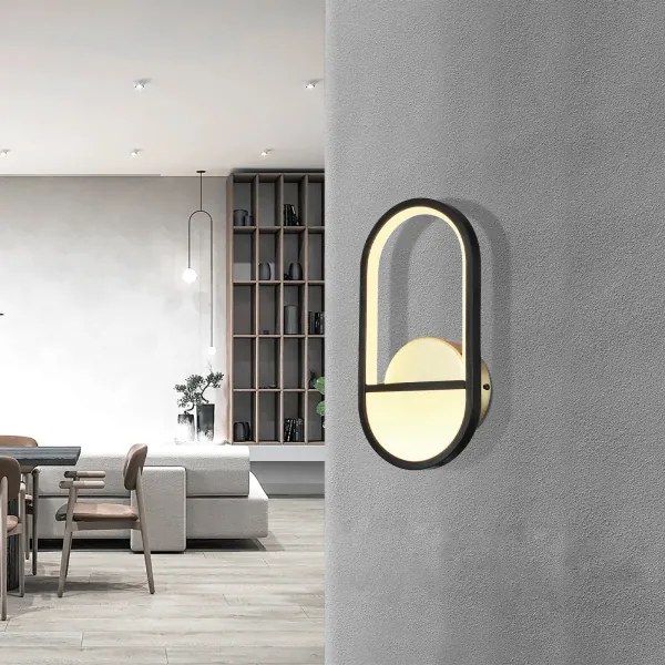 Aplică LED Aigostar LED/13,5W/230V 2700K negru/auriu