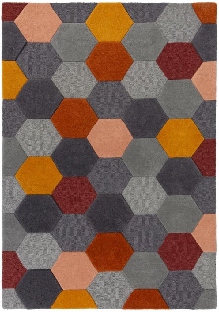 Covor Modern &amp; Geometric Moderno, Multicolor/Gri, 120x170 cm - C03-4813004