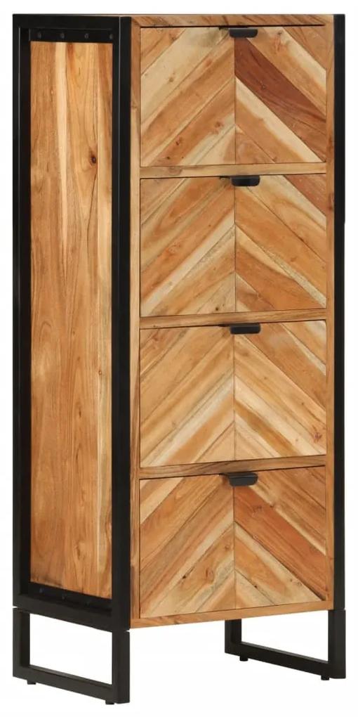 372746 vidaXL Dulap de baie, 40x30x100 cm, lemn masiv de acacia și fier