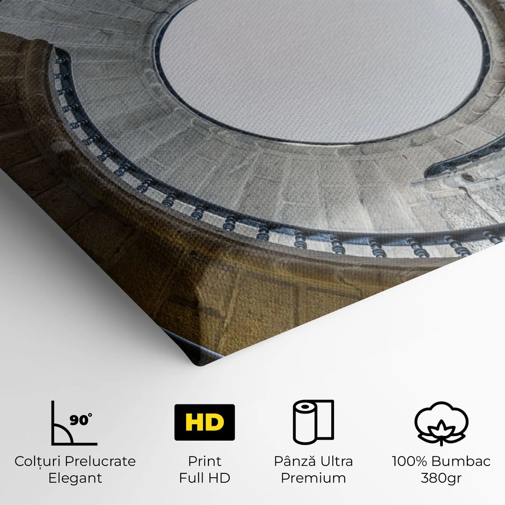 Tablou Canvas, 50x100cm, Dormitor si Living, Abstracte, Iluzii optice, Triple Staircase