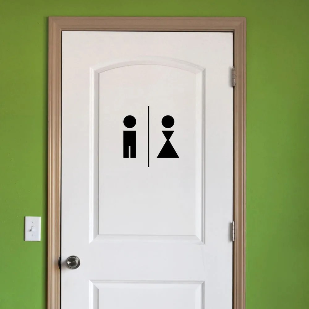 Autocolant Ambiance Man And Woman Restroom