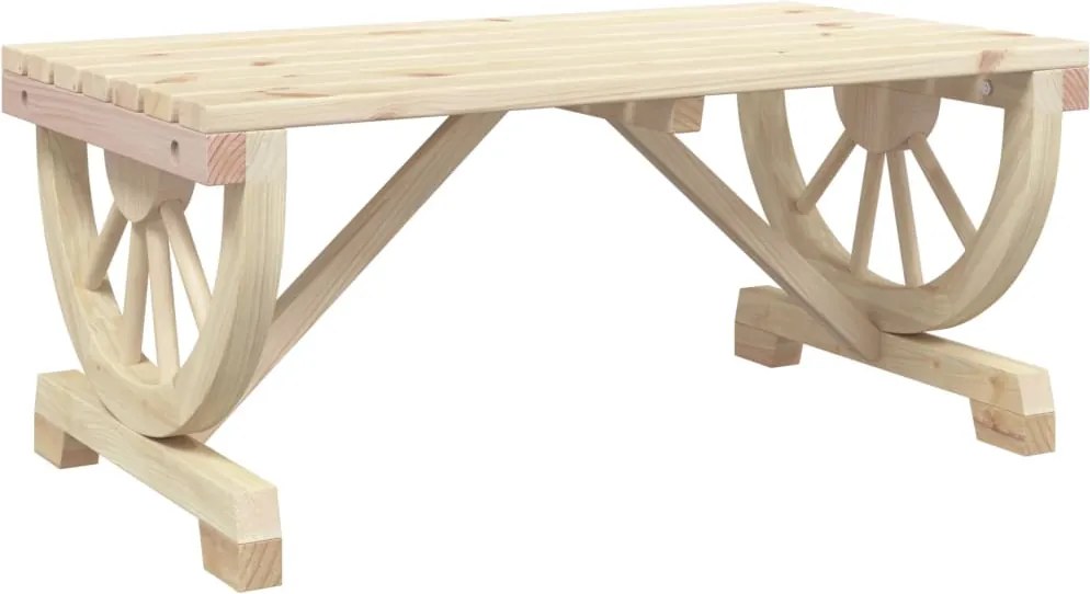 vidaXL Măsuță de cafea de grădină, 90x50x40 cm, lemn masiv de brad