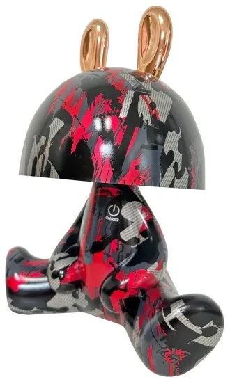 Veioză LED tactilă dimabilă pentru copii FANCY LED/2,5W/3,7V negru/roșu