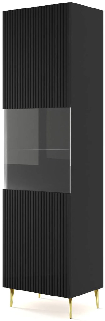 Vitrină 1DS Rowanna (Negru + Auriu). 1125028
