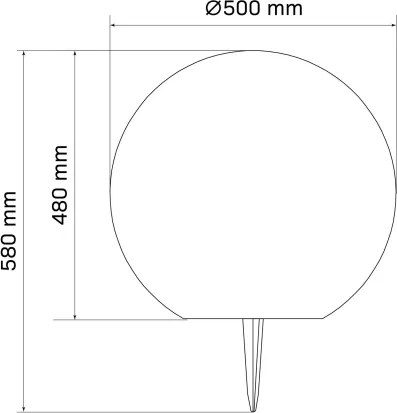 Lampă LED solară BALL LED/3,7V 2000 mAh d. 50 cm IP65 alb