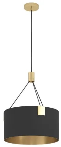 Lustră pe cablu Eglo 39964 TORTOLA 3xE27/40W/230V negru/auriu