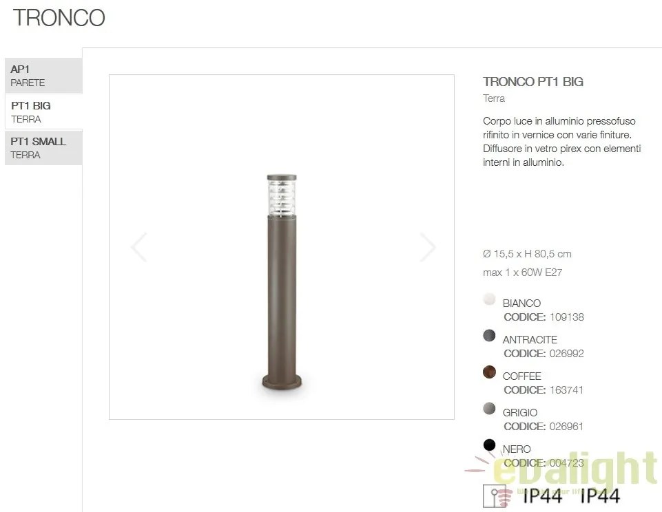 Stalp exterior design modern TRONCO PT1 H80 COFFEE 163741