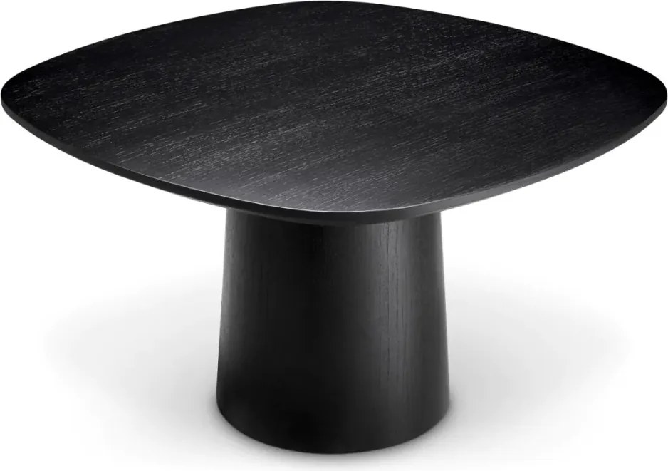 Masa design LUX Motto furnir negru, 130x130cm