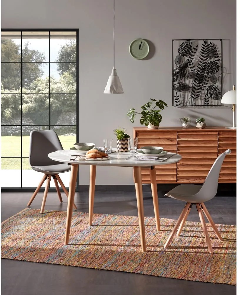 Masă dining extensibilă Kave Home Oakland, 120 x 90 cm , alb