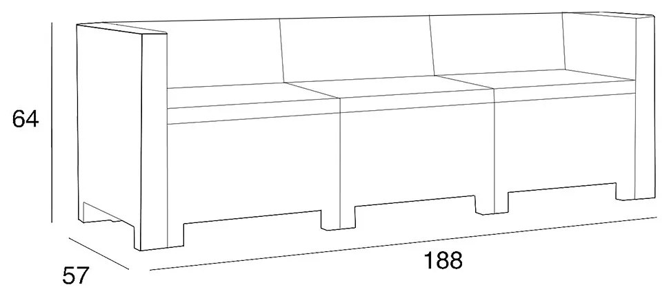 Set mobilier de grădină City cu 5 locuri, maro