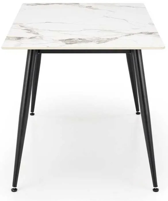 Masă de bucătărie Webster 140 cm, marmură / negru