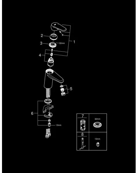 GROHE 3246920E - Baterie pentru lavoar EURODISC COSMOPOLITAN, dimensiunea S, crom