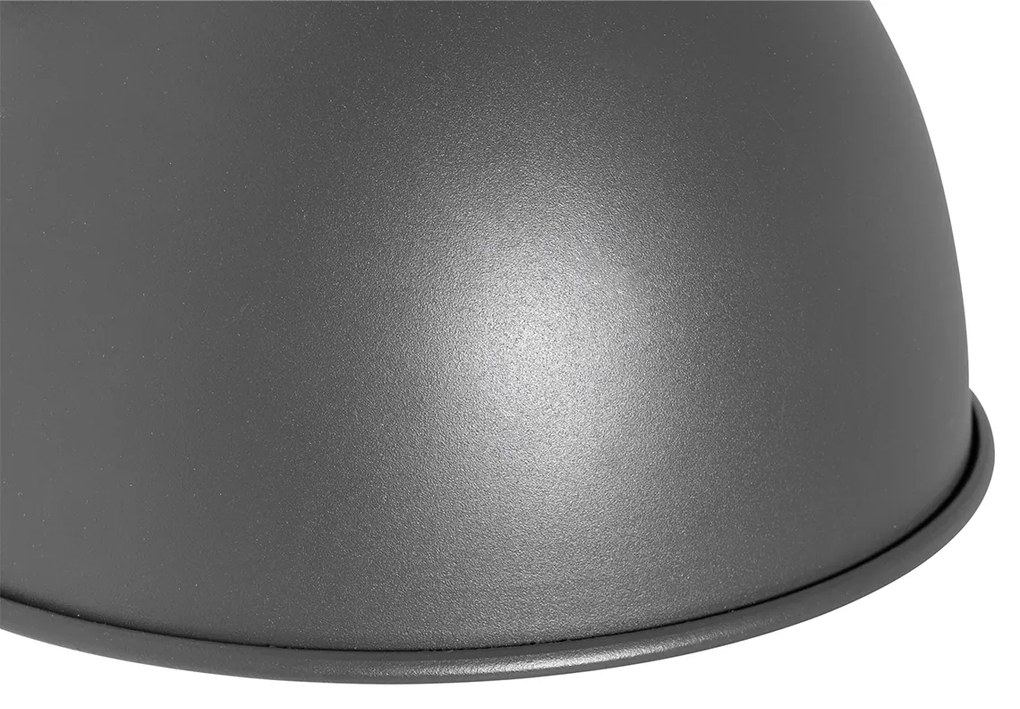 Aplică de perete exterioară industrială gri închis rotundă IP44 - Natas