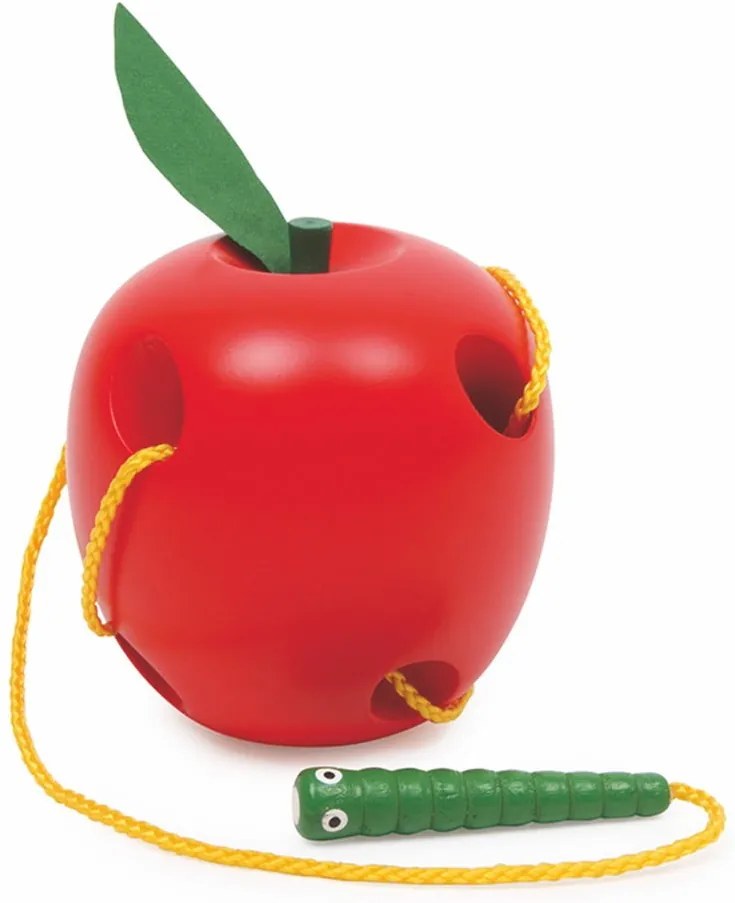 Jucărie motrică din lemn Legler Threading Apple