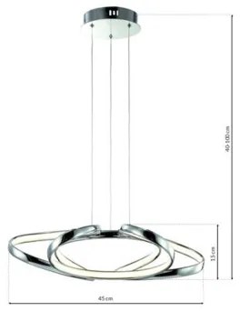 Lustră LED pe cablu COPERNICUS LED/46W/230V