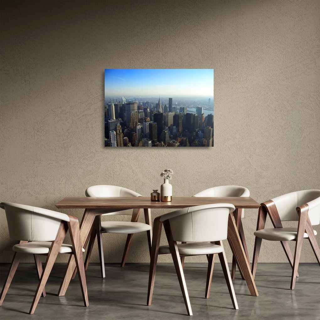 Tablou pe sticlă - Manhattan de zi (70x50 cm)