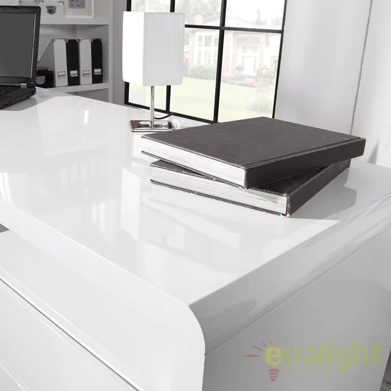 Birou modern alb, simplu si elegant, Fast Trade 160cm