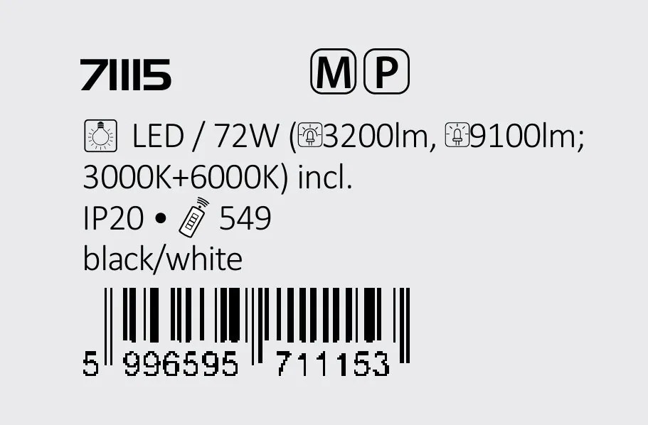 Plafoniera LED CCT cu telecomanda Bitsi