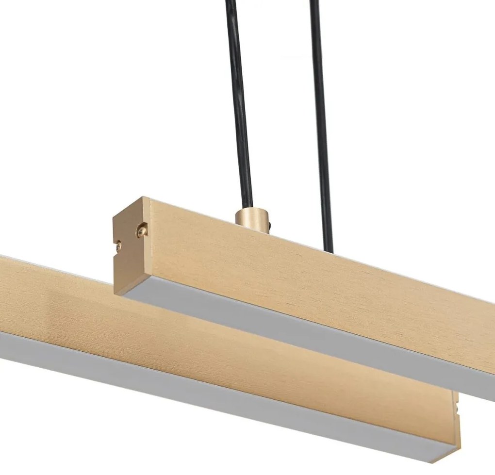 Lustra suspendata LED, Otel, Auriu, MIAMI