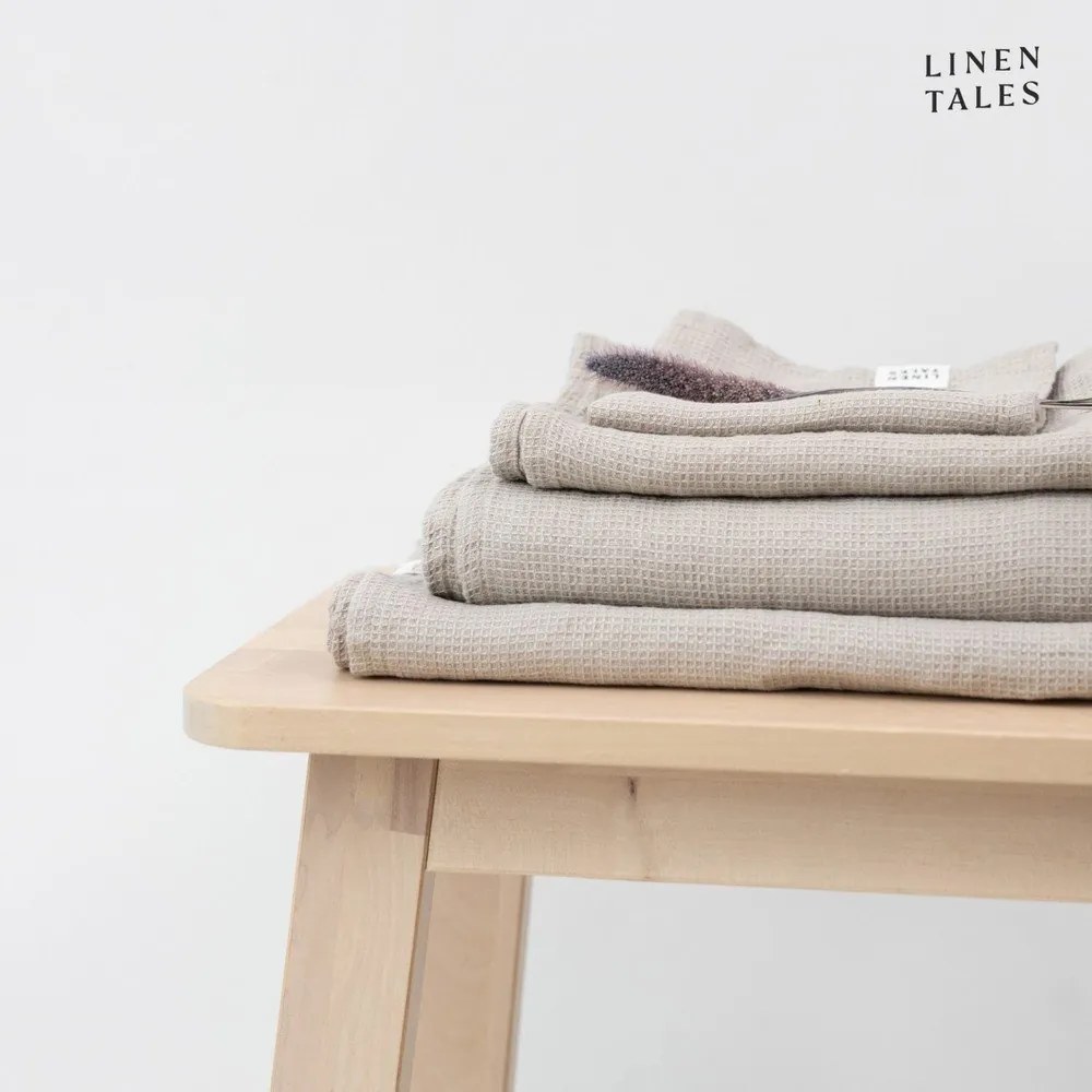 Prosop în culoare naturală din in gofrat 75x125 cm Natural Fine Waffle – Linen Tales