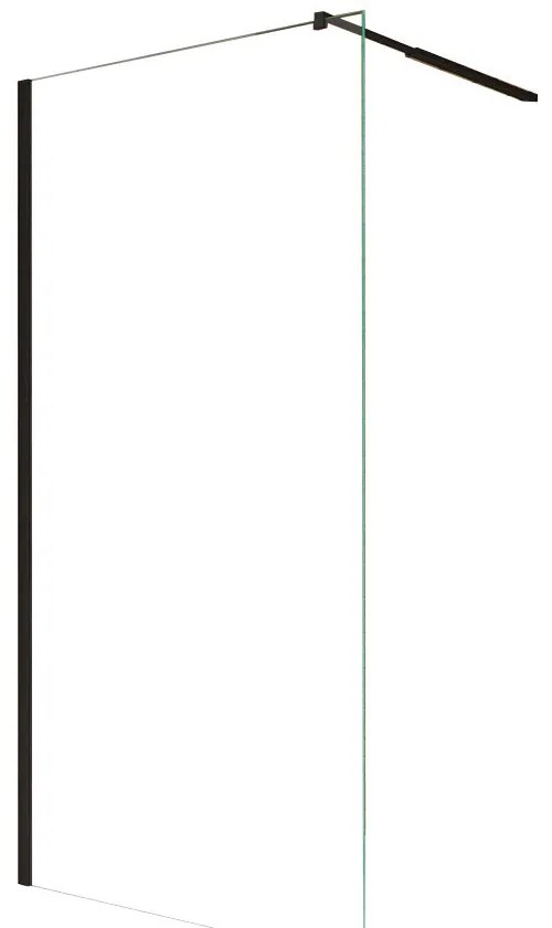 Cabină de duș River walk-in 90x190 cm neagră