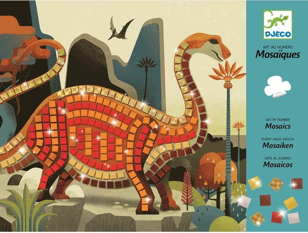 Set creativ pentru copii Djeco „Dinozauri strălucitori”