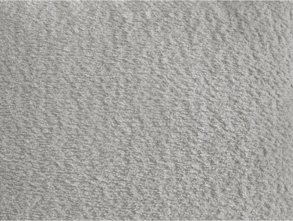 Taburet gri deschis cu tapițerie din țesătură bouclé Azra – Bobochic Paris