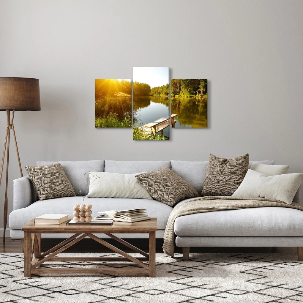 Tablou - Lac la munte (90x60 cm)