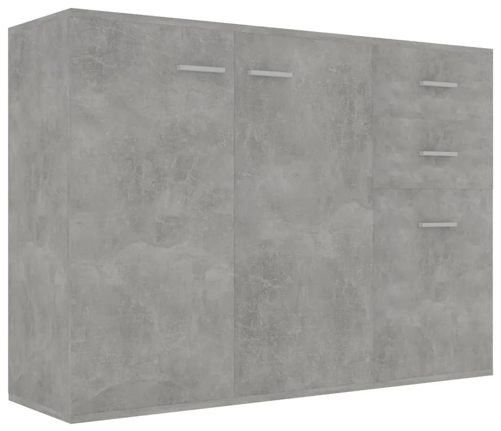 Servanta, gri beton, 105 x 30 x 75 cm, PAL 1, Gri beton
