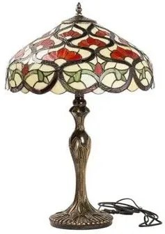 Lampa de masa Tiffany Green h 62 cm, abajur 40 cm