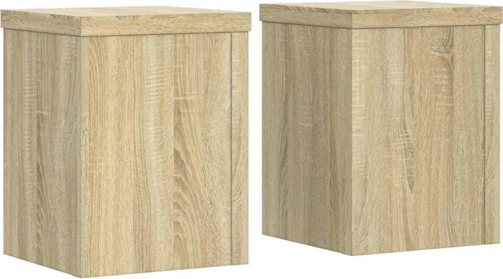 vidaXL Suporturi de plante, 2 buc., stejar sonoma, 15x15x20 cm