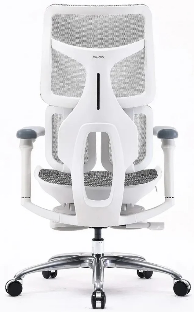 RESIGILAT- Scaun ergonomic SIHOO S100, cotiere 4D ultra moi, suport lombar adaptiv, spătar reglabil pe inaltime, sezut cu translatie, mecanism multifunctional inclinare/blocare, suport picioare, pivotant, Mesh, Gri