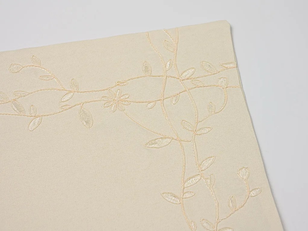 Husa de perna decorativa PETAL FRAME 40x40 cm, crem