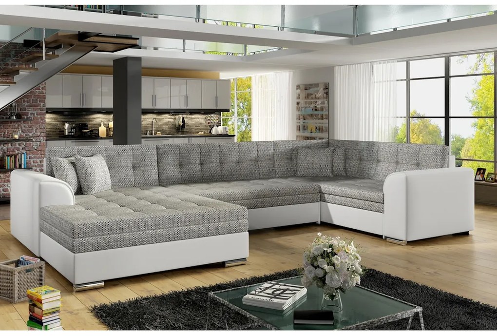 Expedo Canapea extensibilă în formă de U DARINA, 340x73x190, berlin 01/soft 17, colţ stânga