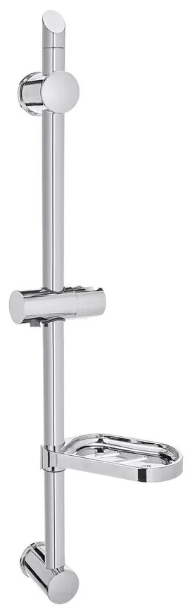 Bara de dus reglabila crom Invena Kos 60 cm cu etajera