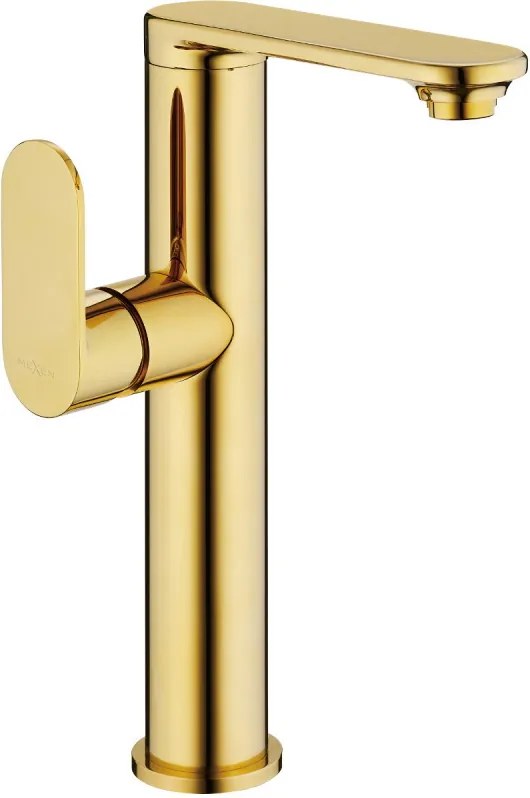 Mexen Milo baterie înaltă pentru lavoar cu mâner lateral, aurie - 71315-50
