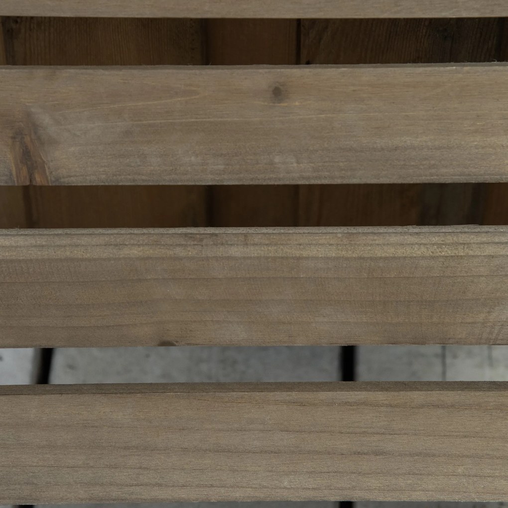 Outsunny Lot de 2 suporturi pentru plante pătrate, purtător de plante cu roți, suport pentru ghivece, pentru interior și exterior | Aosom Romania
