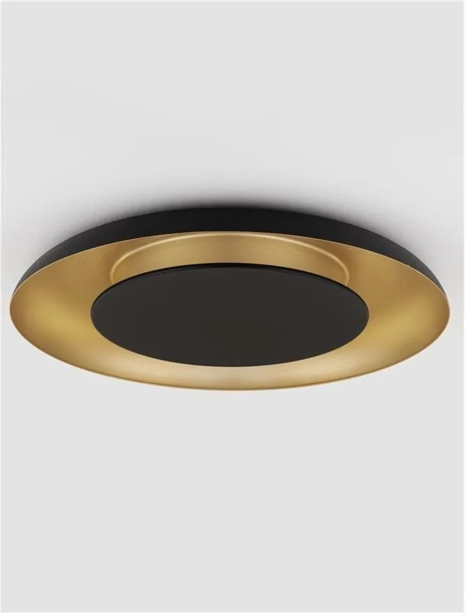 Plafoniera LED design modern EPOSI negru/auriu D-60cm