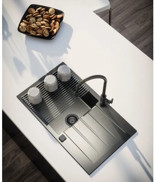 Chiuvetă de bucătărie ALVEUS 1148159 CADIT 79x50 cm negru