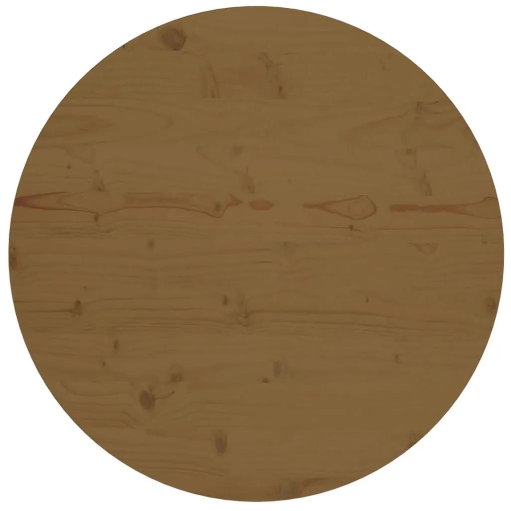 813676 vidaXL Blat de masă, maro, Ø70x2,5 cm, lemn masiv de pin